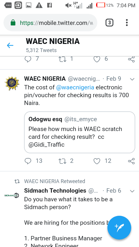 How much is WAEC scratch card?