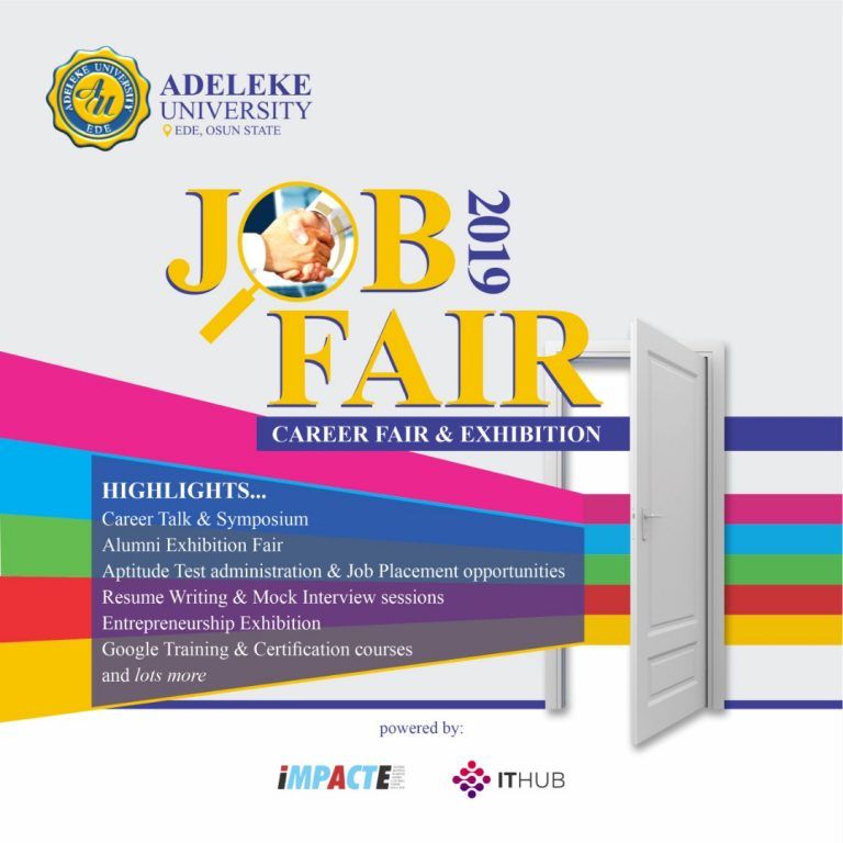 adeleke university job fair (1)